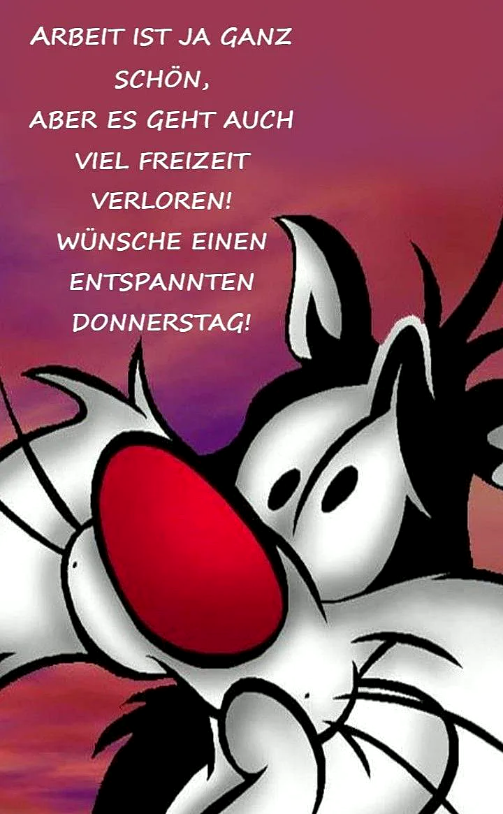 Ein Cartoon-Bunny mit großen Ohren und roter Nase vor einem pink-violetten Himmel, der entspannt und einladend wirkt.