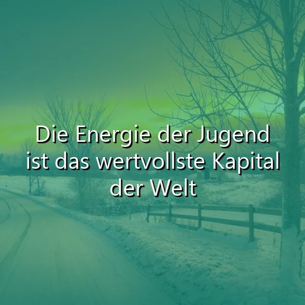 Ein winterlicher Landschaftsbild mit einer Straße, einem Baum und einem Zaun. Im Hintergrund ein grüner Himmel. Das Bild ist in einem grünen Farbton gehalten.