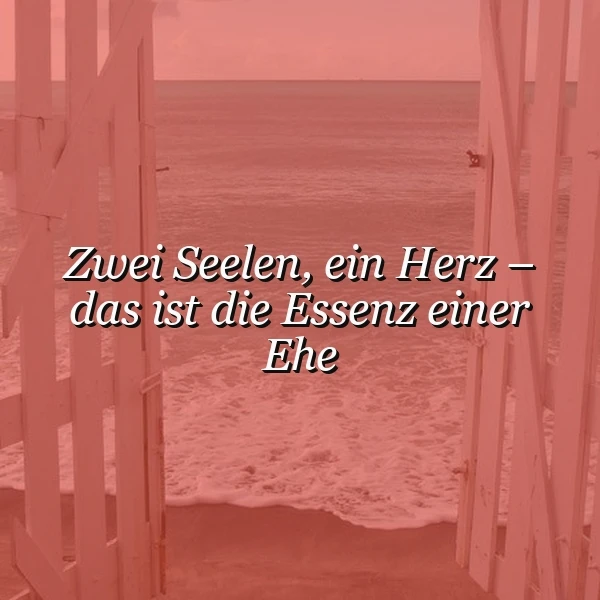 Ein Foto mit einer rosa-überlagerten Ansicht einer Holztreppe, die zum Strand führt, mit Wellen, die ans Ufer schlagen, und einem Zitat über die Essenz der Ehe.