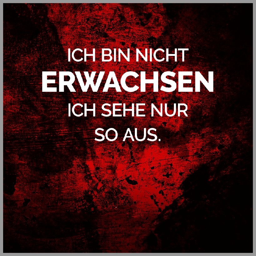 Ich bin nicht erwachsen ich sehe nur so aus Ich bin nicht erwachsen ich sehe nur so aus 1 - Ich bin nicht erwachsen ich sehe nur so aus