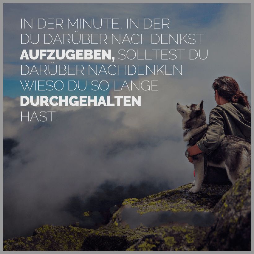 In der minute in der du darueber nachdenkst aufzugeben solltest du nachdenken wieso du so lange durchgehalten hast In der minute in der du darueber nachdenkst aufzugeben solltest du nachdenken wieso du so lange durchgehalten hast - In der minute in der du darueber nachdenkst aufzugeben solltest du nachdenken wieso du so lange durchgehalten hast