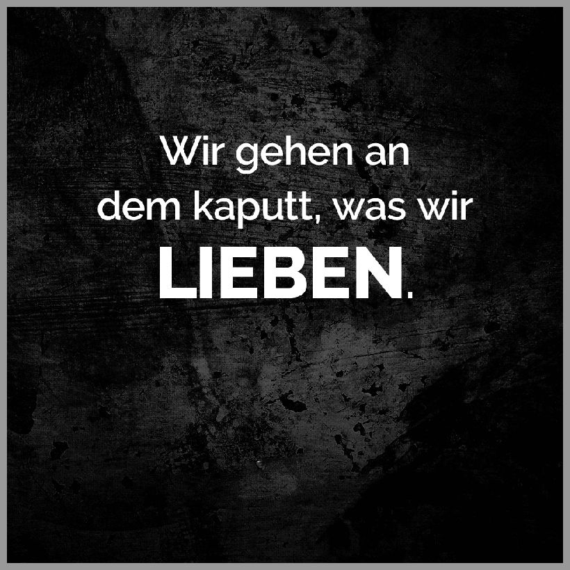 Wir gehen an dem kaputt was wir lieben Wir gehen an dem kaputt was wir lieben - Wir gehen an dem kaputt was wir lieben