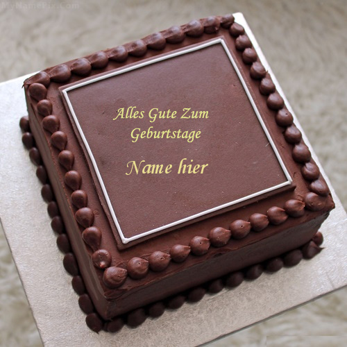 Geburtstagskuchen 21 1 - Eleganter quadratischer Kuchen mit Namen