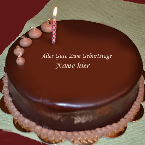 Einfacher Schokoladen Kuchen mit Namen Geburtstagskuchen 32 - Einfacher Schokoladen Kuchen mit Namen